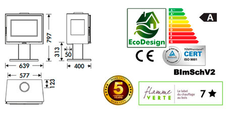 Panadero Atlantic 3V Ecodesign Houtkachel