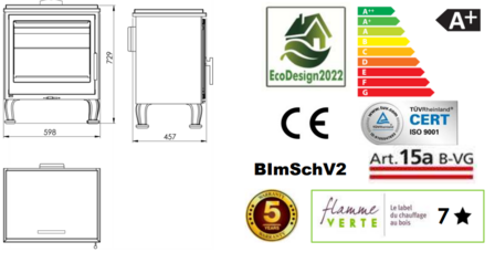 Panadero Aube Ecodesign Houtkachel