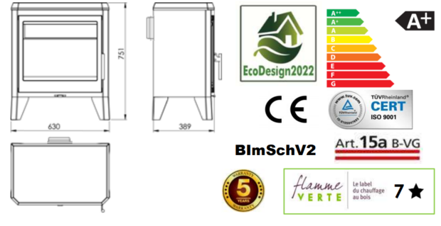 Panadero Chambery Ecodesign Houtkachel