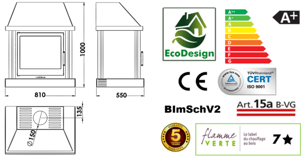 Panadero La Mancha Ecodesign Houtkachel