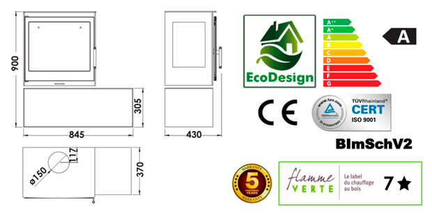 Panadero Charme Ecodesign Houtkachel