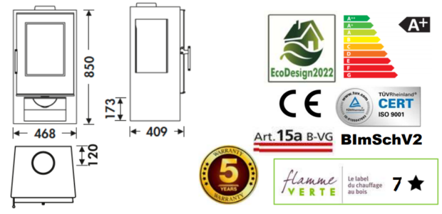 Panadero Andes Ecodesign Houtkachel