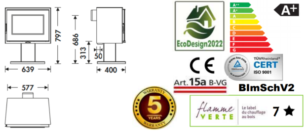 Panadero Verne Ecodesign Houtkachel